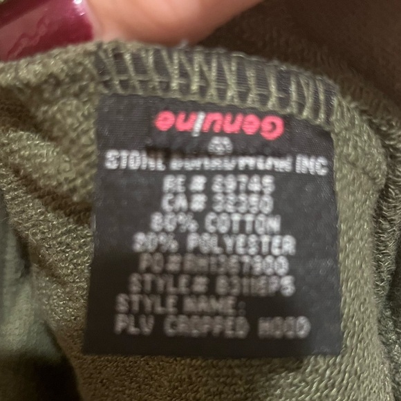 Volcom Vintage Olive Drab Cropped Hoodie, size XS - Picture 6 of 7